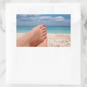 Vacances d'été autocollant rectangulaire (Sac)