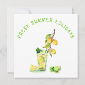 Vacances d'été Carte frais jus de citron Boisson (Devant)
