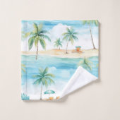 Vacances d'été Plage Palmiers - (Gant de toilette)