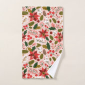 Vacances d'hiver à Poinsettia (Serviette à main)