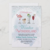 Vacances d'hiver Cocktail férié Invitation (Devant / Derrière)
