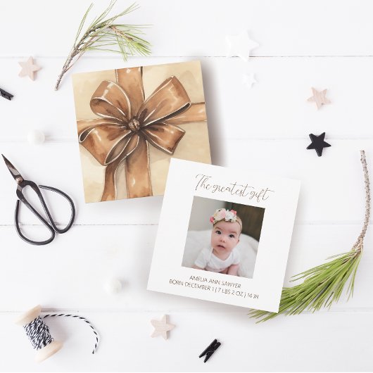 Vacances d'hiver Faire-part de naissance bébé