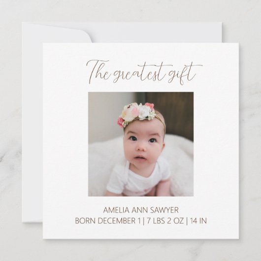 Vacances d'hiver Faire-part de naissance bébé (Dos)