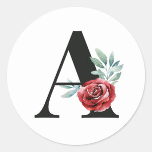 Vacances d'hiver initiales autocollant lettre A