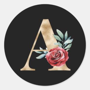 Vacances d'hiver initiales autocollant lettre A