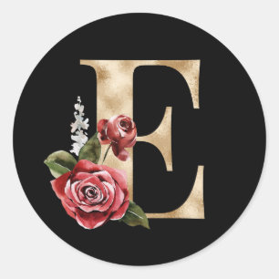 Vacances d'hiver initiales autocollant lettre E