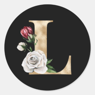 Vacances d'hiver initiales autocollant lettre L