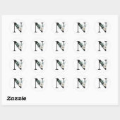 Vacances d'hiver initiales autocollant lettre N (Feuille)