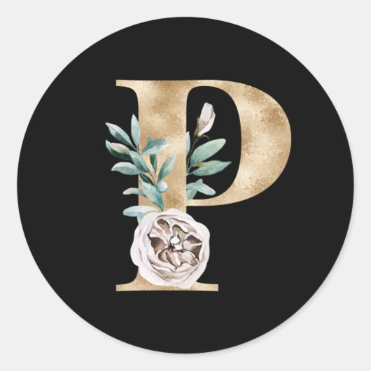 Vacances d'hiver initiales autocollant lettre P (Devant)