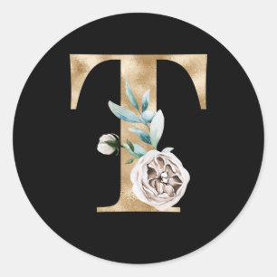 Vacances d'hiver initiales autocollant lettre T