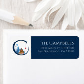 Vacances d'hiver | Lettre C Étiquette de adresse M (En situation)