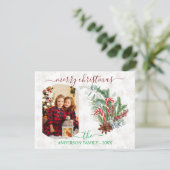 Vacances d'hiver Photo Famille Joyeux Noël Carte (Debout devant)