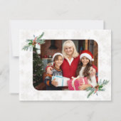 Vacances d'hiver Photo Famille Joyeux Noël Carte (Dos)