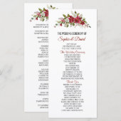Vacances d'hiver Programme de mariage Rouge Poinse (Devant / Derrière)