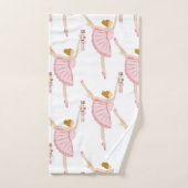Vacances d'hiver rose enfants ballerine (Serviette à main)