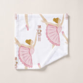 Vacances d'hiver rose enfants ballerine (Gant de toilette)