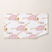 Vacances d'hiver rose enfants ballerine (Serviette à main)