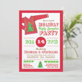 Vacances Doux moche Noël Fête Invitation (Debout devant)