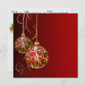 Vacances Élégantes - Invitation de Noël (Devant / Derrière)