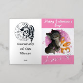 Vacances En Aluminium Boudles de Fluffy - Carte Saint Valentin (Mise à l'extérieur)