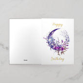 Vacances En Aluminium Carte d'anniversaire de la lune (Mise à l'extérieur)