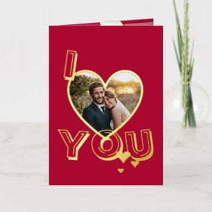 Vacances En Aluminium Carte de la Saint-Valentin personnalisée avec votr