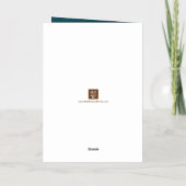 Vacances En Aluminium Carte de voeux de Noël Gold & Agate Stone (Verso)