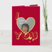 Vacances En Aluminium Carte Foil de la Saint-Valentin romantique (Recto)