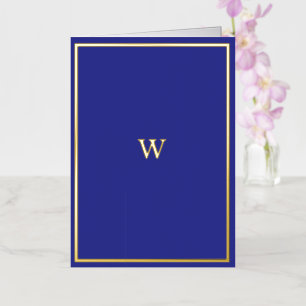 Vacances En Aluminium Carte pliée de monogramme à huile d'or réel