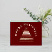 Vacances En Aluminium Carte postale - Arbre de Noël (Debout devant)