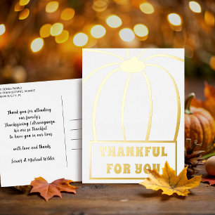 Vacances En Aluminium Carte postale de Foil Thanksgiving Foil