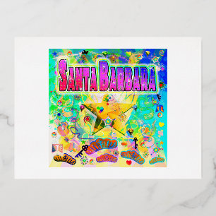 Vacances En Aluminium Carte postale de l'époque de Santa Barbara