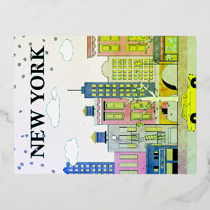 Vacances En Aluminium carte postale de New York