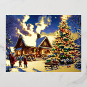 Vacances En Aluminium Carte postale de Noël (Recto)