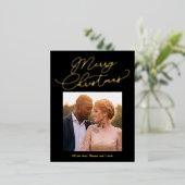 Vacances En Aluminium Carte postale de Noël Foil Message simple (Debout devant)