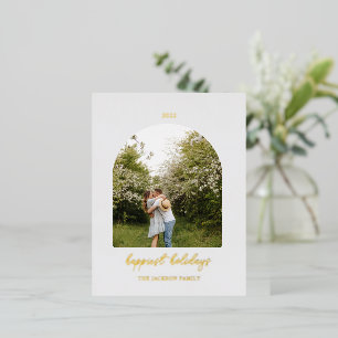 Vacances En Aluminium Carte postale de Noël photo argentée   Joyeux Noël