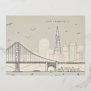 Vacances En Aluminium Carte postale de San Francisco Pont Golden Gate
