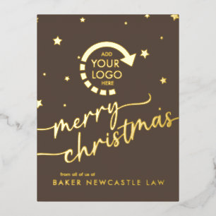 Vacances En Aluminium Entreprise VOTRE LOGO Foil Carte postale de vacanc