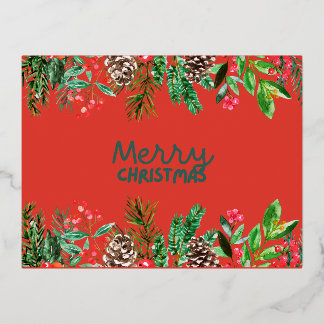 Vacances En Aluminium Festive Cheer Await : Carte postale de Noël