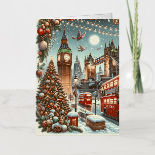 Vacances En Aluminium La splendeur festive de Londres - Carte de Noël vi