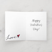 Vacances En Aluminium Wolf Heart - Carte de Saint-Valentin (Couchage intérieur)