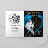 Vacances En Aluminium Wolf Heart - Carte de Saint-Valentin (Mise à l'extérieur)