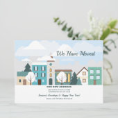 Vacances en ville d'hiver Faire-part mobile (Debout devant)