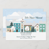 Vacances en ville d'hiver Faire-part mobile (Devant / Derrière)