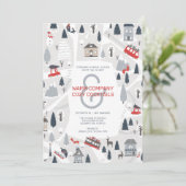 Vacances en ville Noël Fête Invitation (Debout devant)