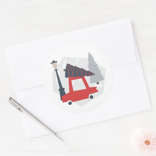 Vacances en ville Sticker de Noël (Enveloppe)