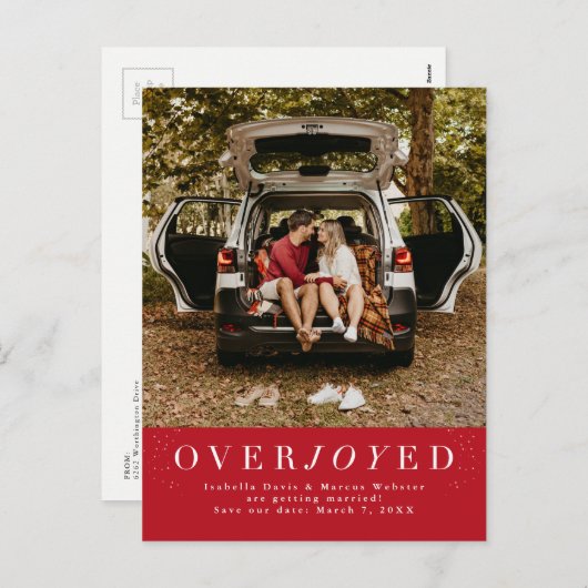 Vacances enregistrer la date carte postale photo r (Devant / Derrière)