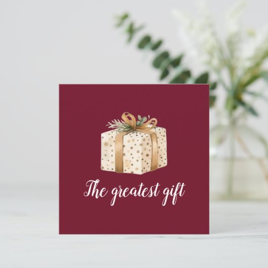 Vacances Faire-part de naissance bébé hiver (Debout devant)