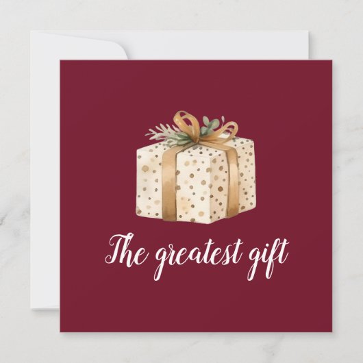 Vacances Faire-part de naissance bébé hiver (Devant)