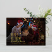 Vacances familiales modernes Photo Christmas Gold (Debout devant)
